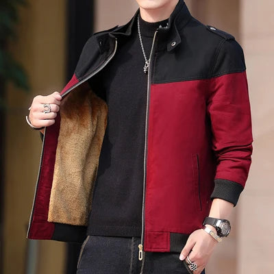 DIMUSI Winter Men's Bomber Jacket Casual Mens Outwear.