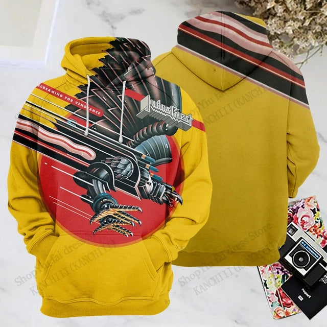 Rock Band Judas Priest 3d Print Hoodies Men Women Fashion Sports Hoodie